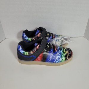 Sync Your Soul FootWear Lightening Led Light Up Soles Sneaker Kids Size 4 NWOT